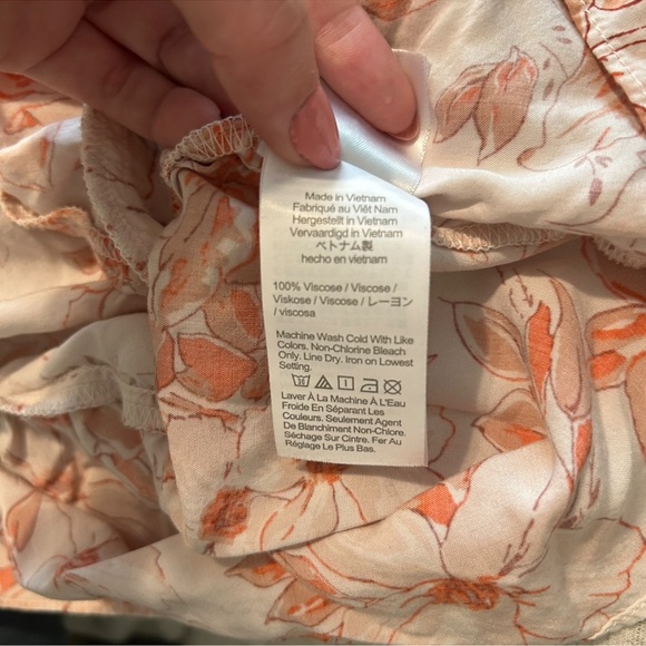 J. Crew Orange and White Floral Dress - Picture 7 of 7